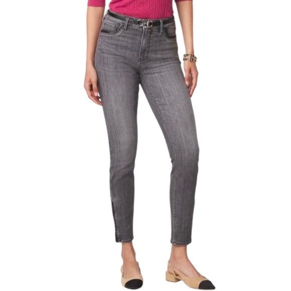 WHBM High-Rise Croc Skinny Ankle Jeans size 14 NWT - Picture 1 of 10